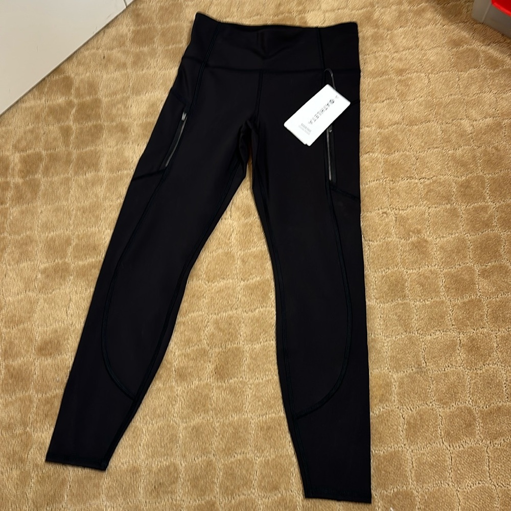 Athleta Black Leggings with Zip Pockets